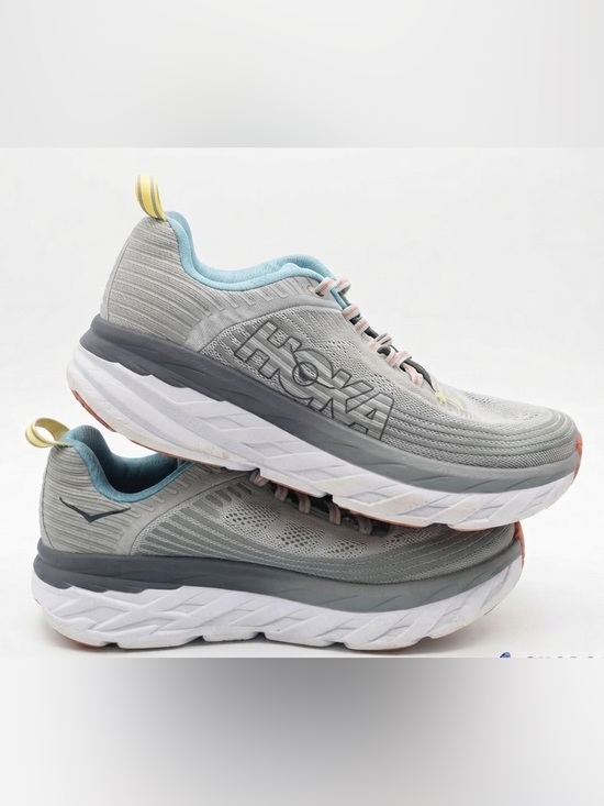 Hoka Shoes - Hoka One One Bondi 6 Women’s size 9 Running shoes  in gray and blue colorway
